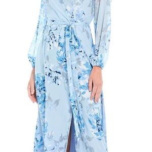 MARINA Light Blue Floral Dress